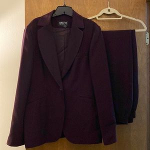 Burgundy suit. Size 16. New York and Company.